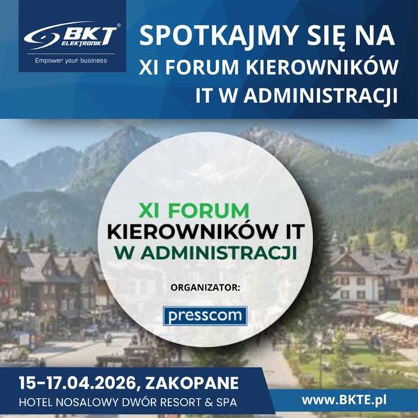 🚨 BKT Elektronik na Forum Kierowników IT w Administracji w #Zakopanem organizowanym przez Presscom
To jedno z tych wydarzeń, które mają sens — bo nie chodzi o „trend”, tylko o realne problemy i decyzje, z którymi mierzy się administracja p.